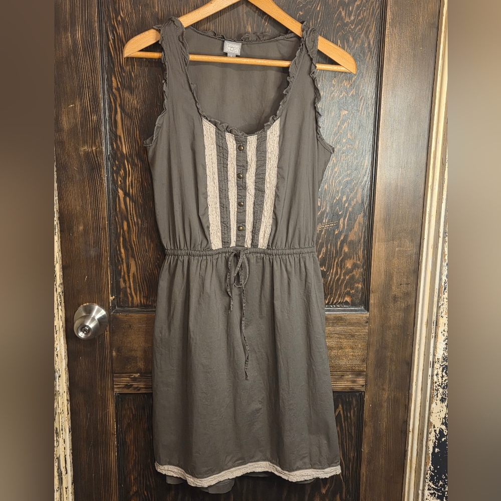 Converse Army Green Mini Dress with Cream Accents